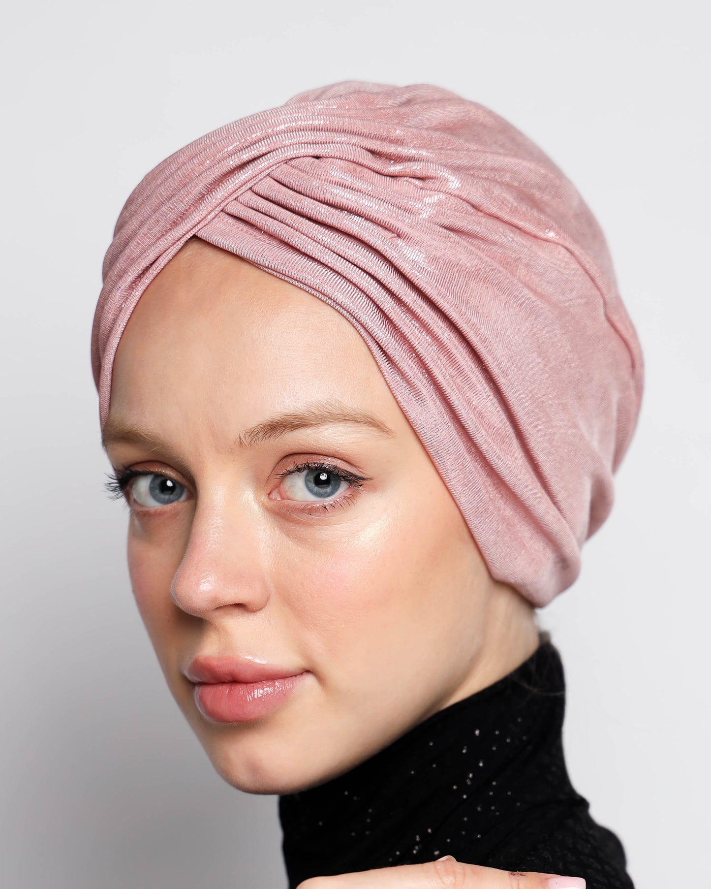 Pleats Metallic Turban