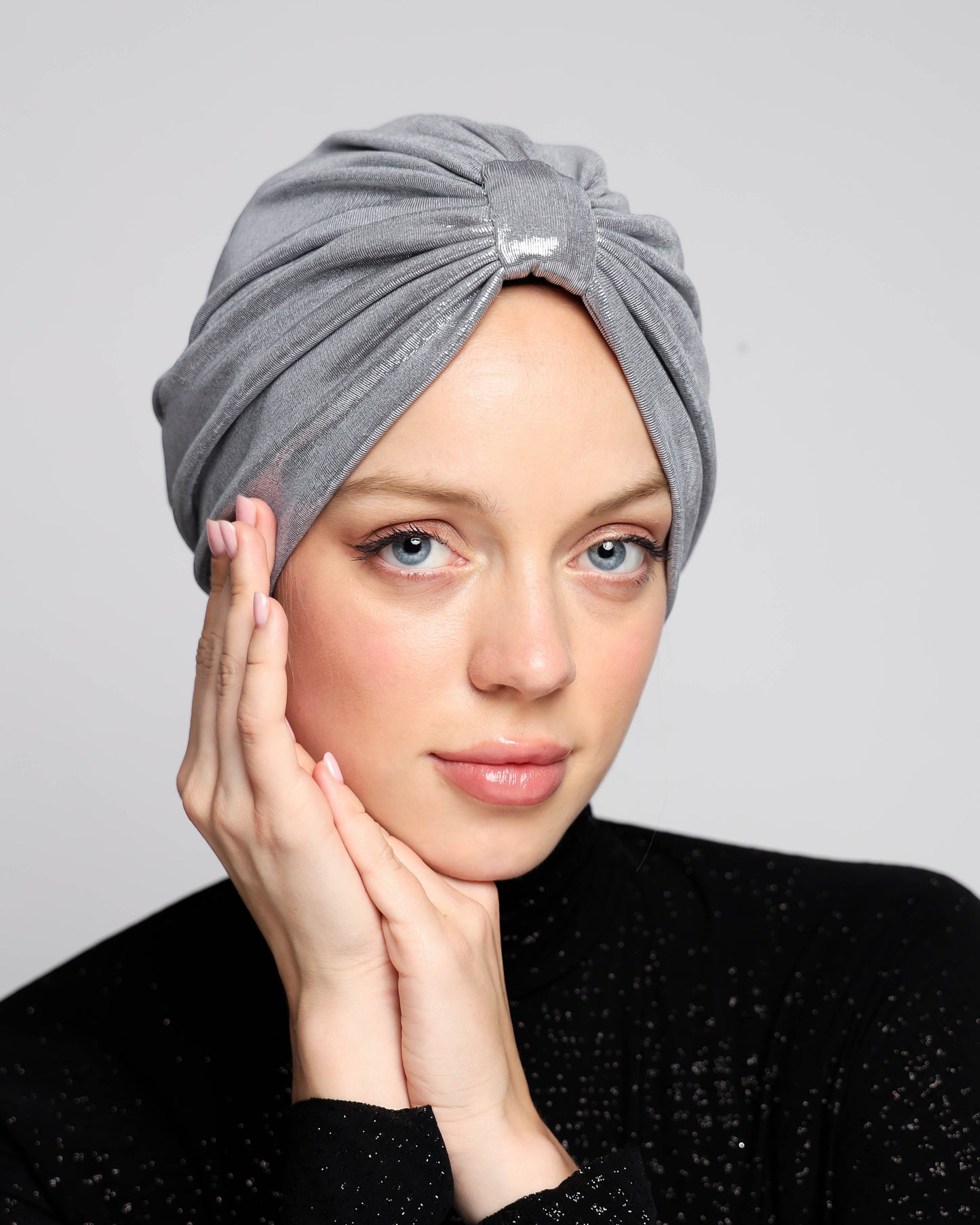 Pleats Metallic Turban