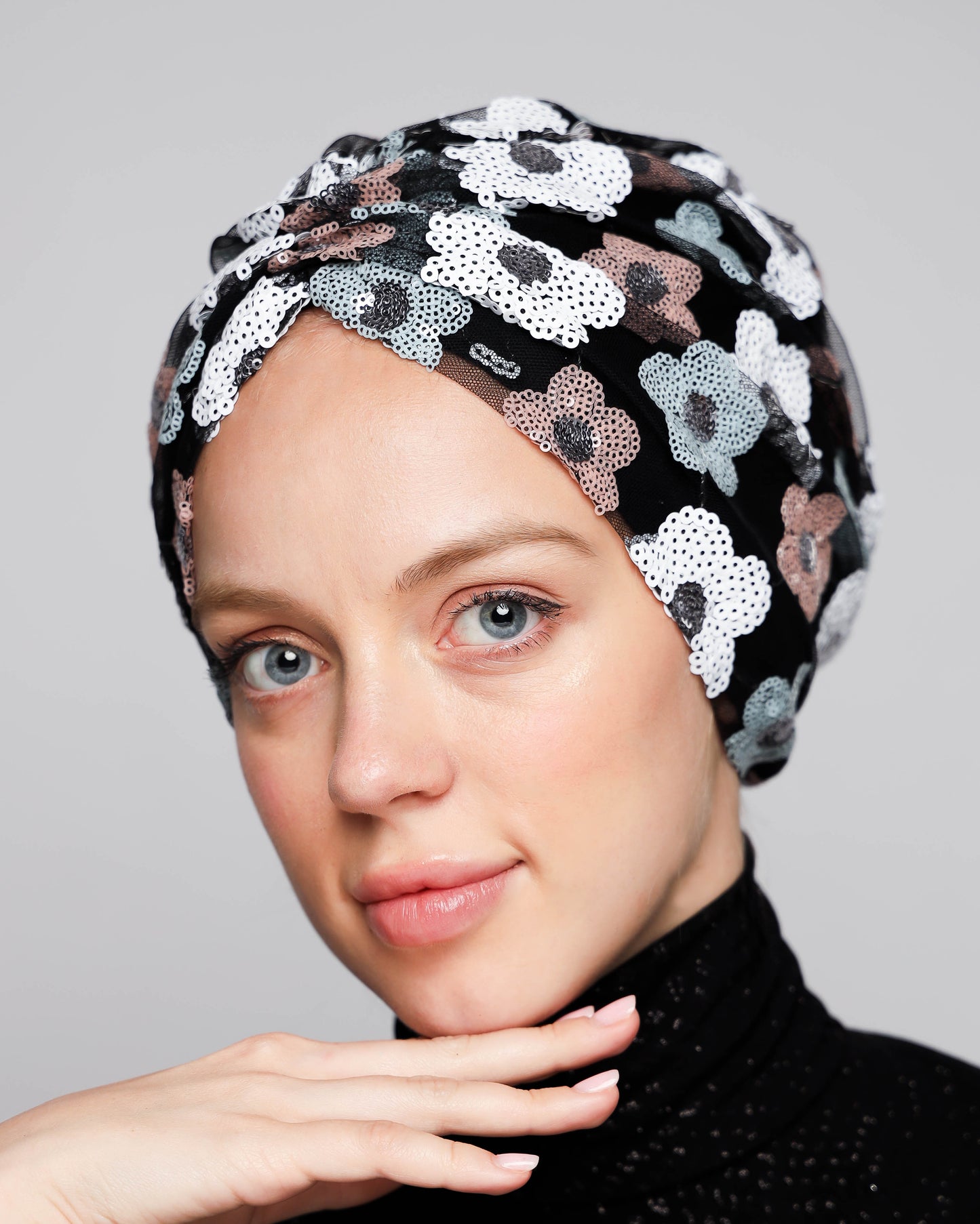 Floral sequins Turban