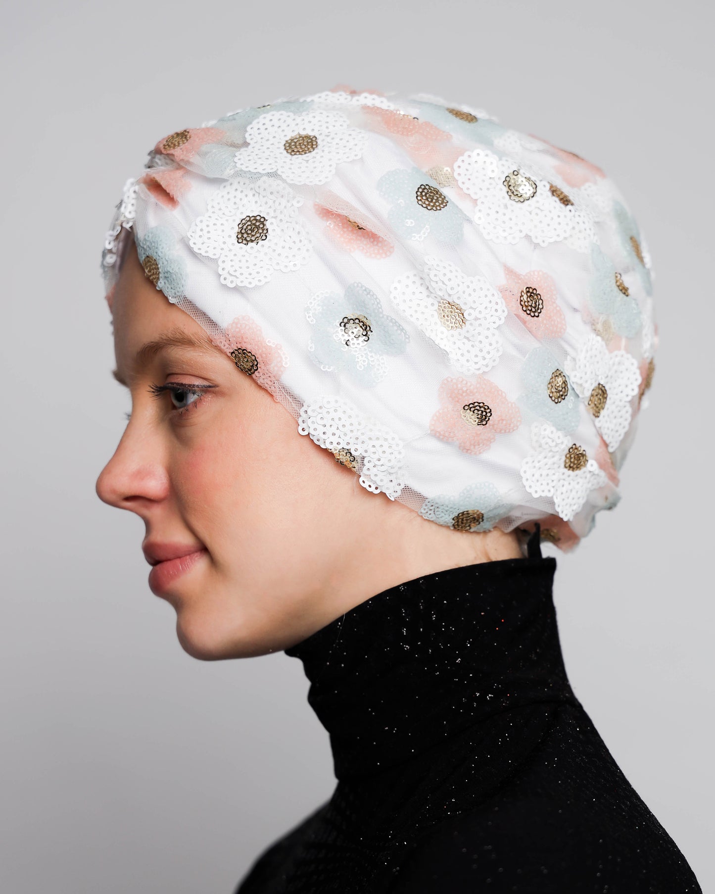 Floral sequins Turban