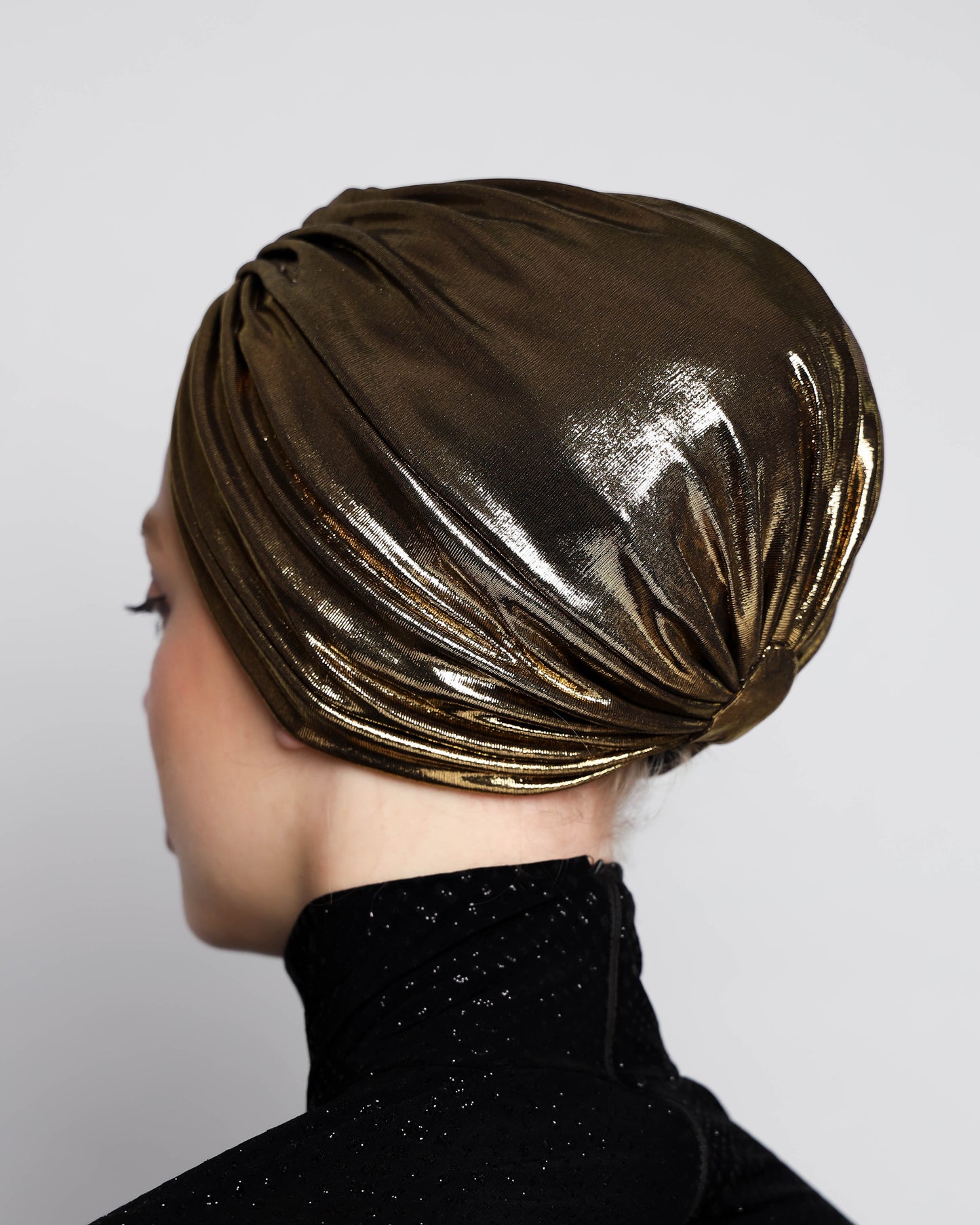 Pleats Metallic Turban