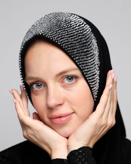 Glamorous Beading Ready-made Hijab