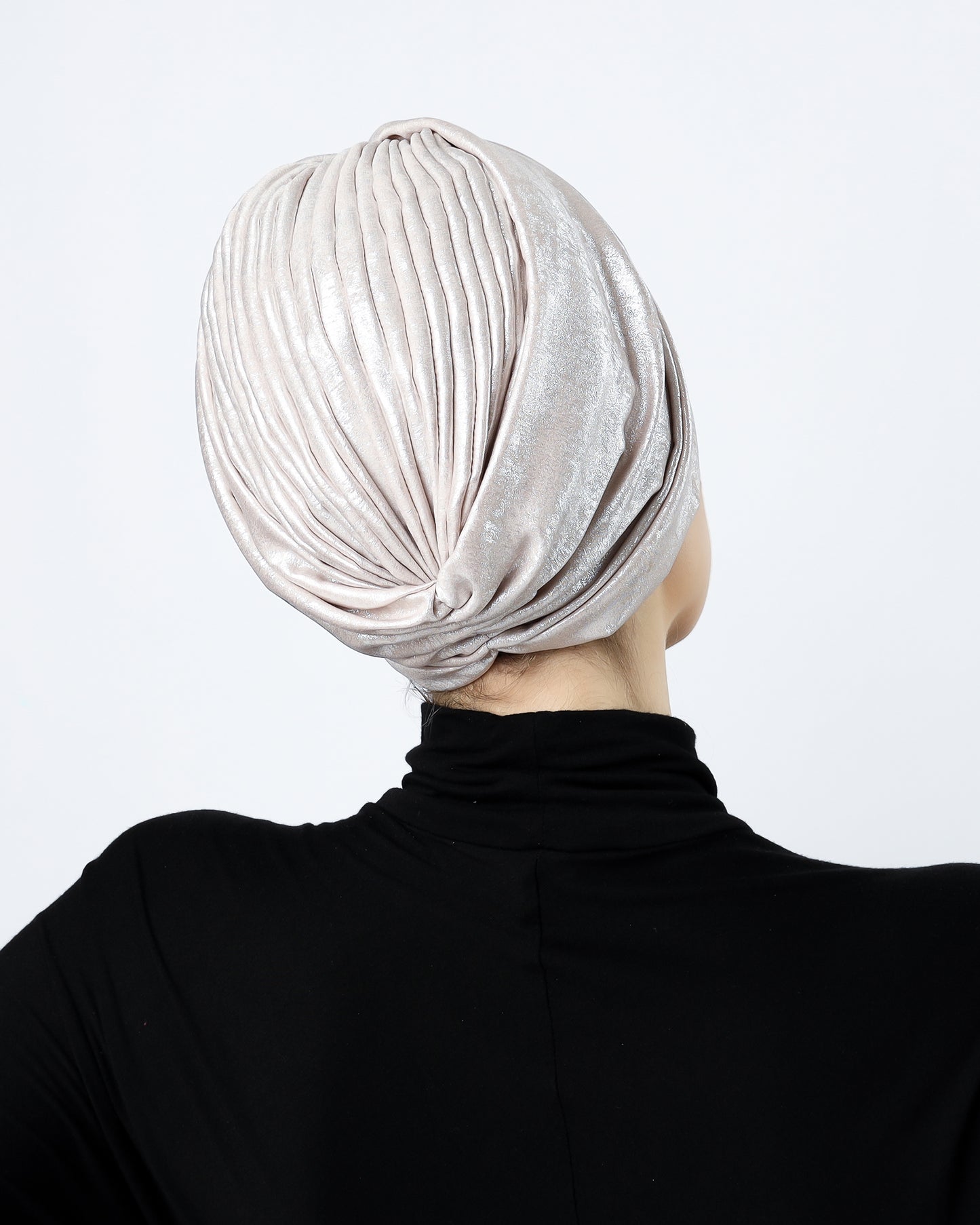 Glam Metallic twisted lines turban
