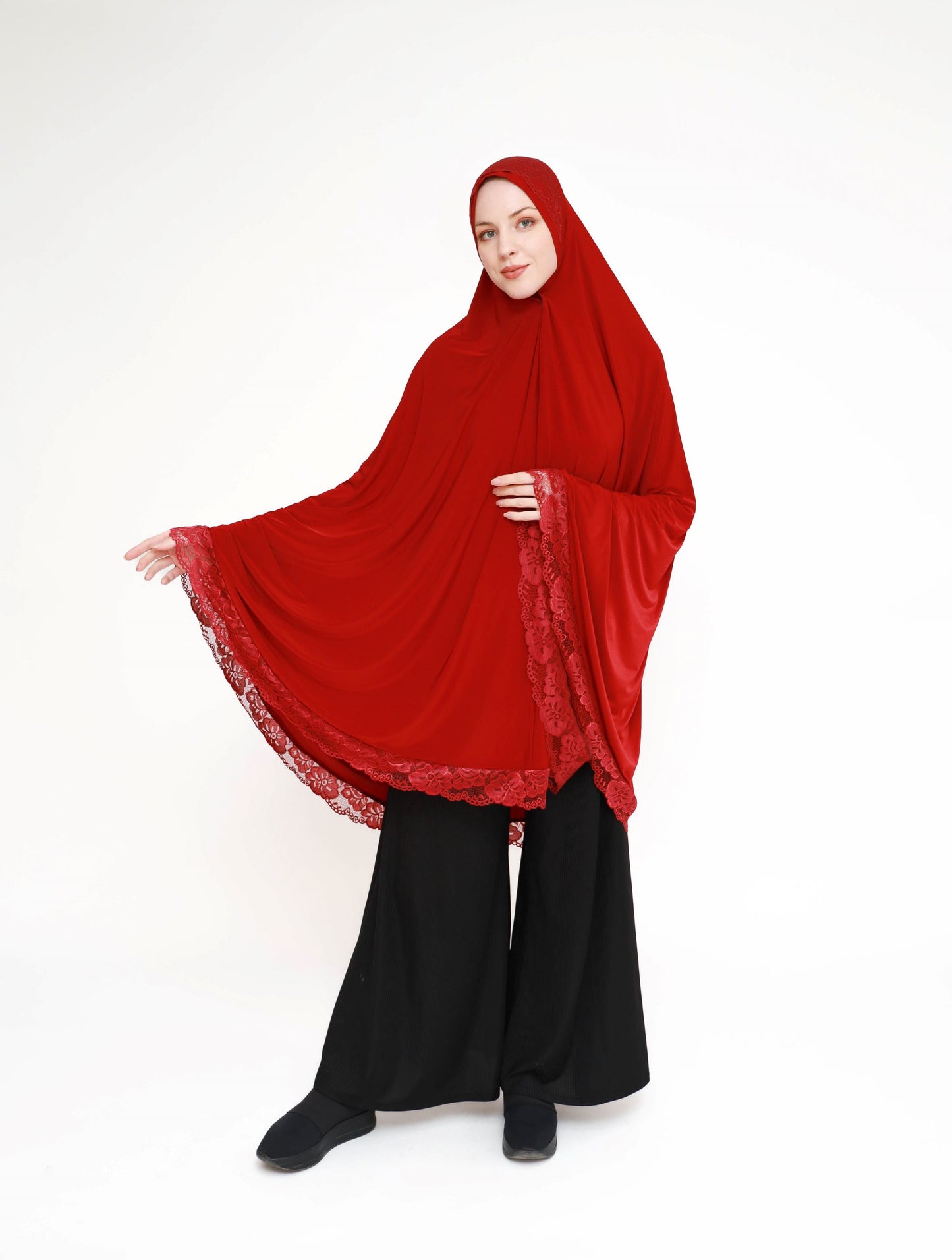 Lace praying hijabs