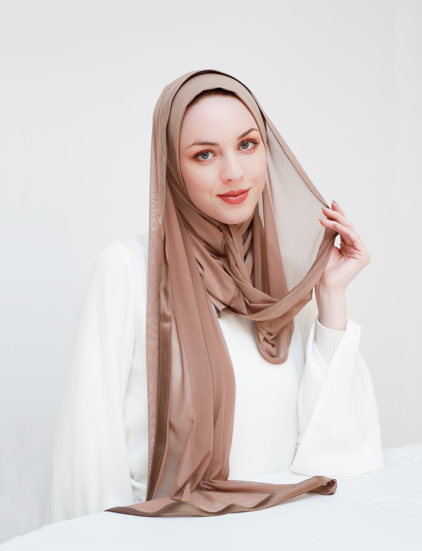 Lycra Plain Ready-made Hijab