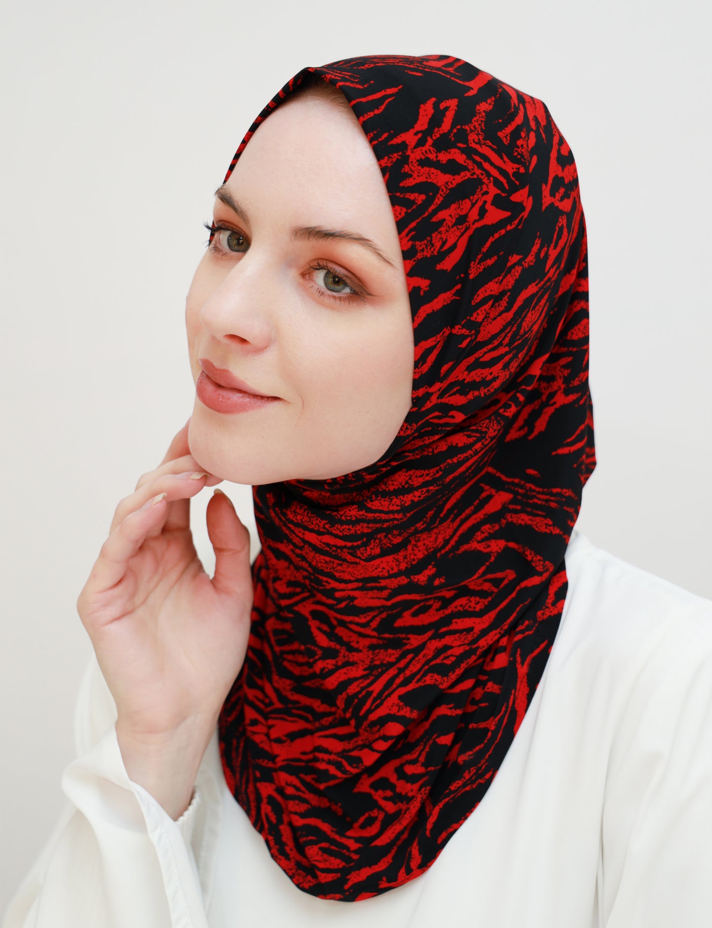 Printed Lycra Ready-made Hijab
